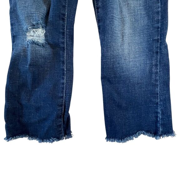 The Children's Place Jeans Girls 6 Bootcut Distressed Adjustable Waist (W22 L16) - Picture 4 of 9